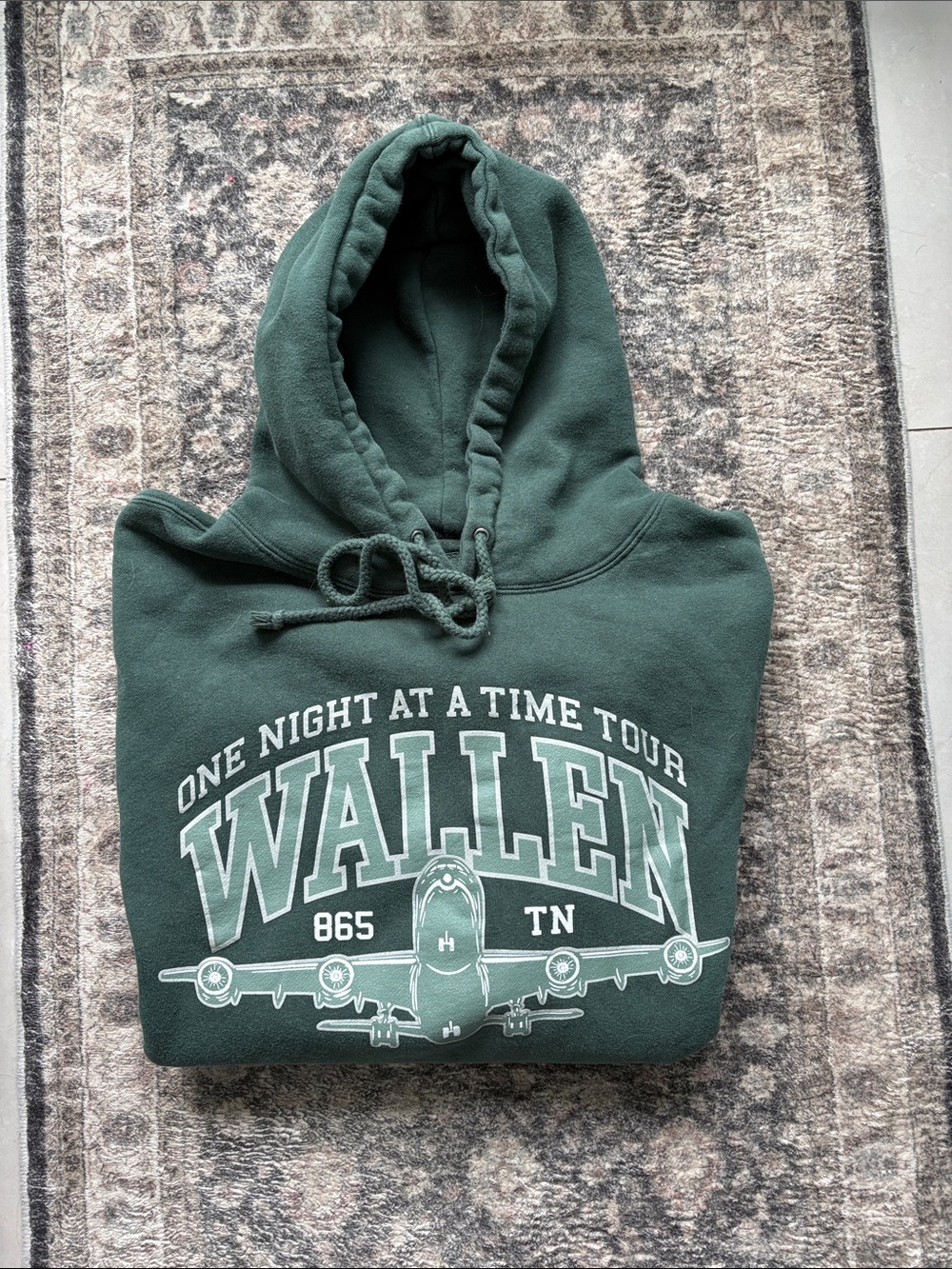 Wallen Green Logo Hoodie - One Night At A Time Tour